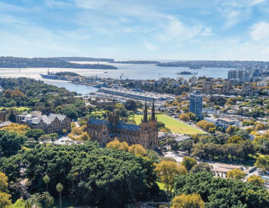 Aerial View of Sydney from rooftop of Park Regis City Centre