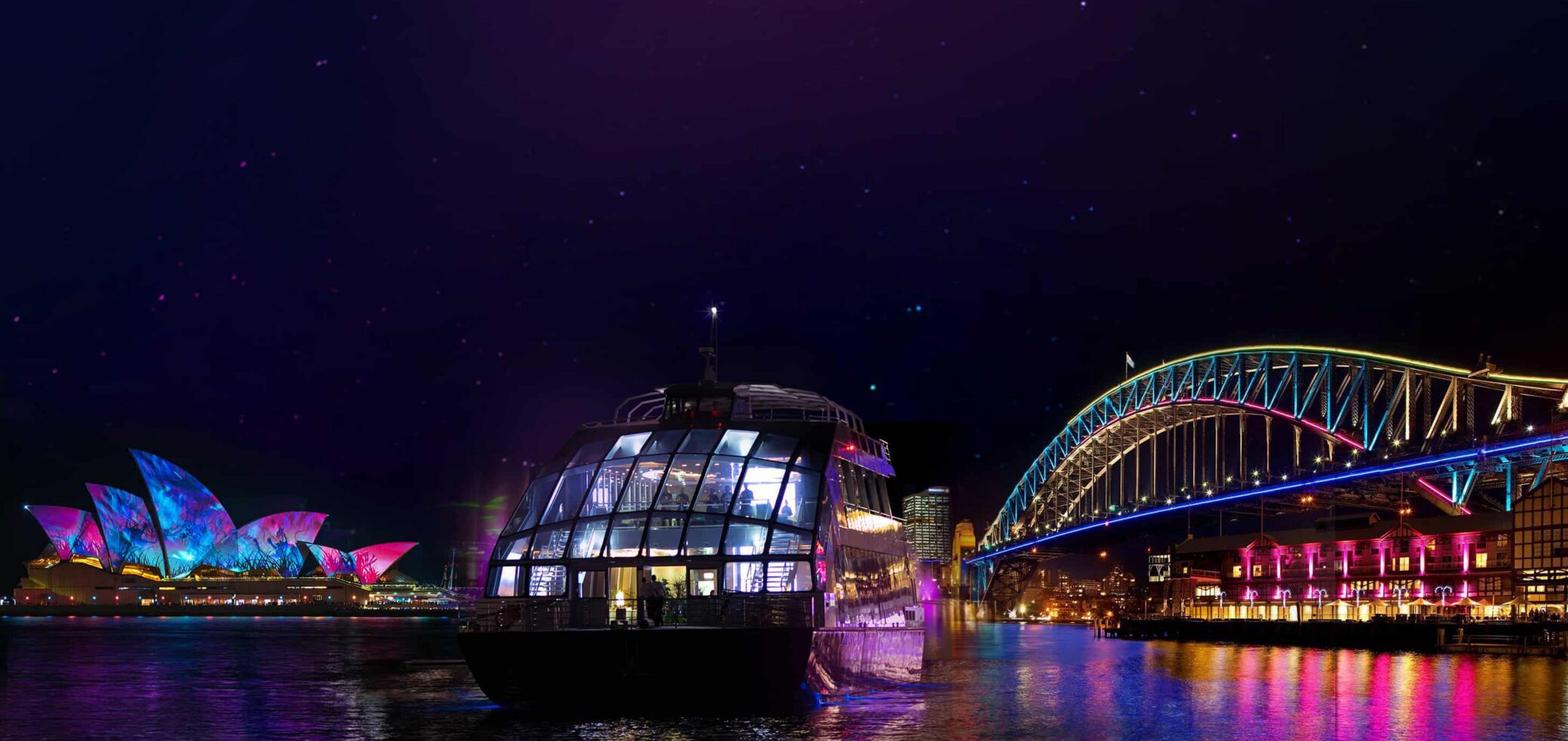 CLEARVIEW Vivid Sydney Dinner Cruise - Australian Cruise Group
