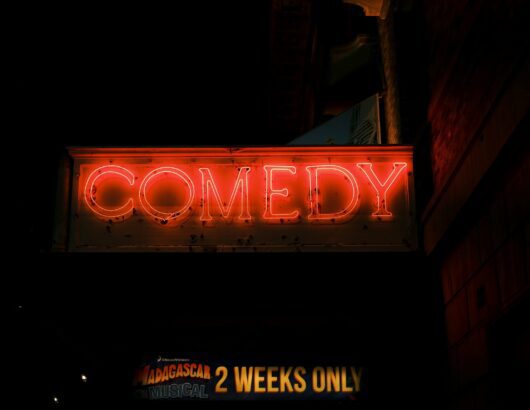 The "comedy" sign
