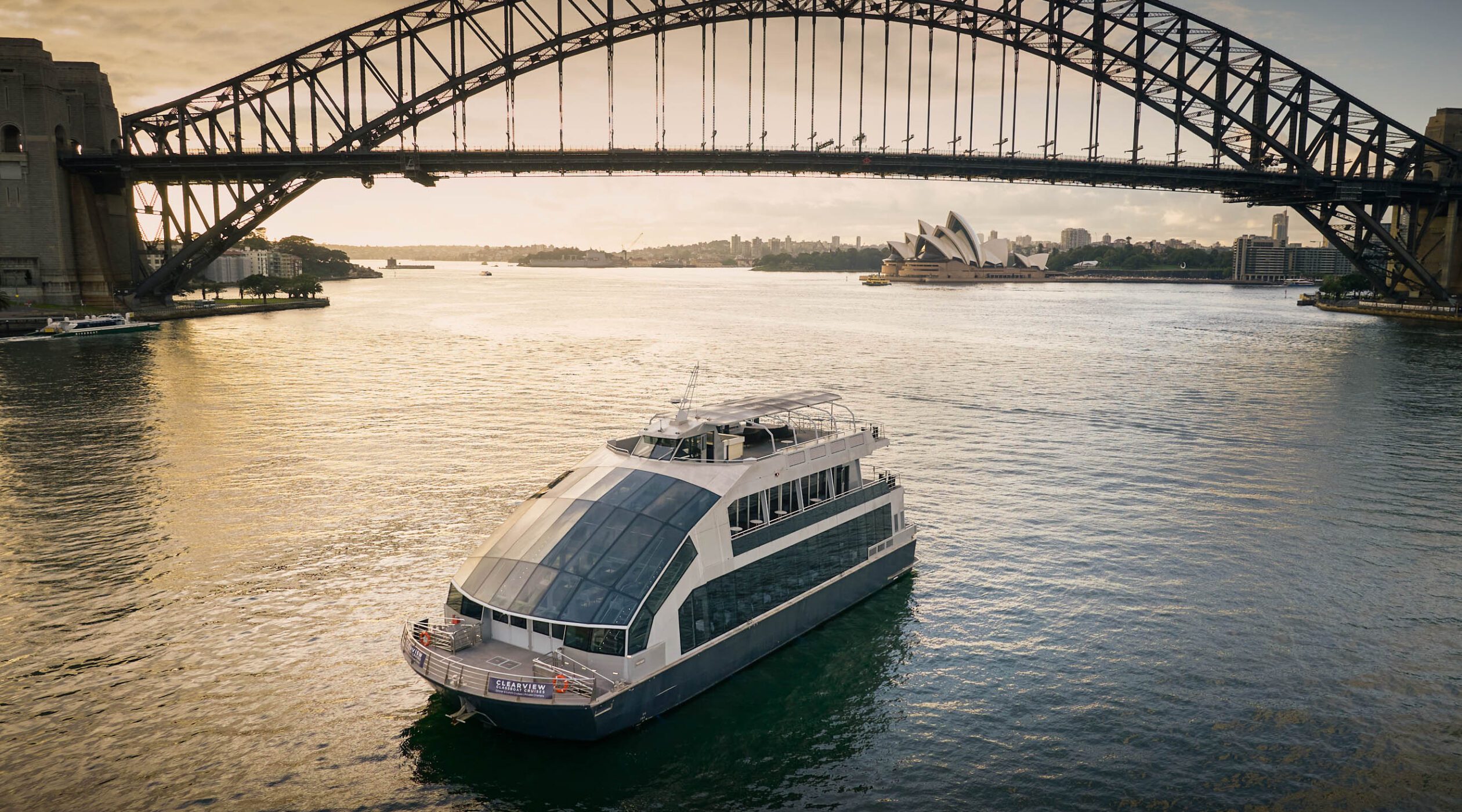 Clearview boat in Sydney Harbour