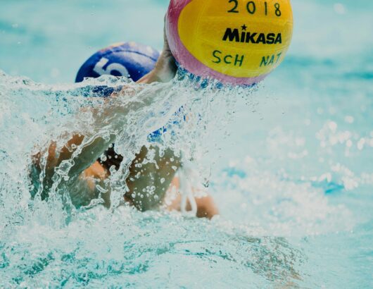 The image of the water polo game moment