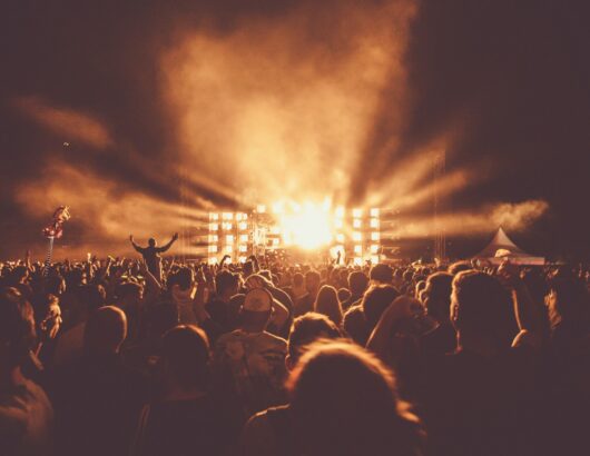 The stage in the concert